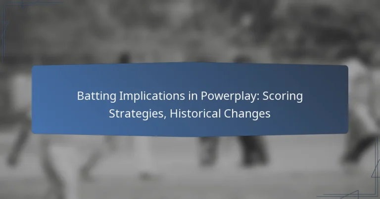 Batting Implications in Powerplay: Scoring Strategies, Historical Changes