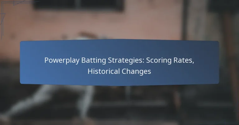 Powerplay Batting Strategies: Scoring Rates, Historical Changes