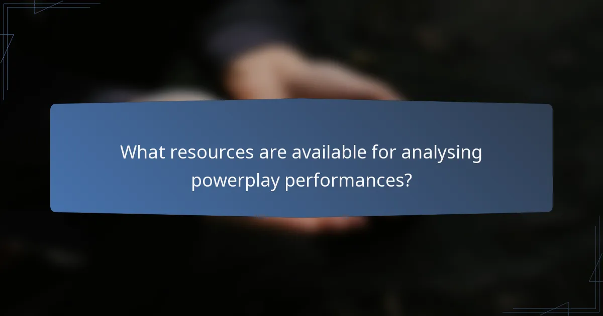 What resources are available for analysing powerplay performances?